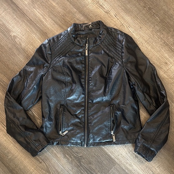 J2 Jackets & Blazers - Black Faux Leather Jacket
